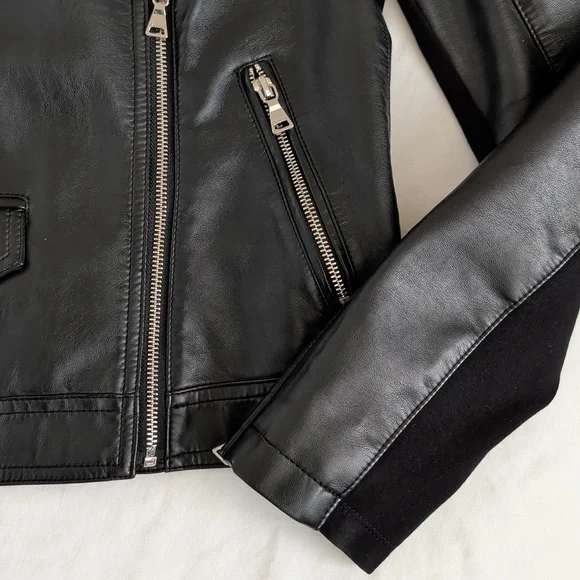 Express Quilted Moto Faux Leather Jacket - Picture 3 of 16